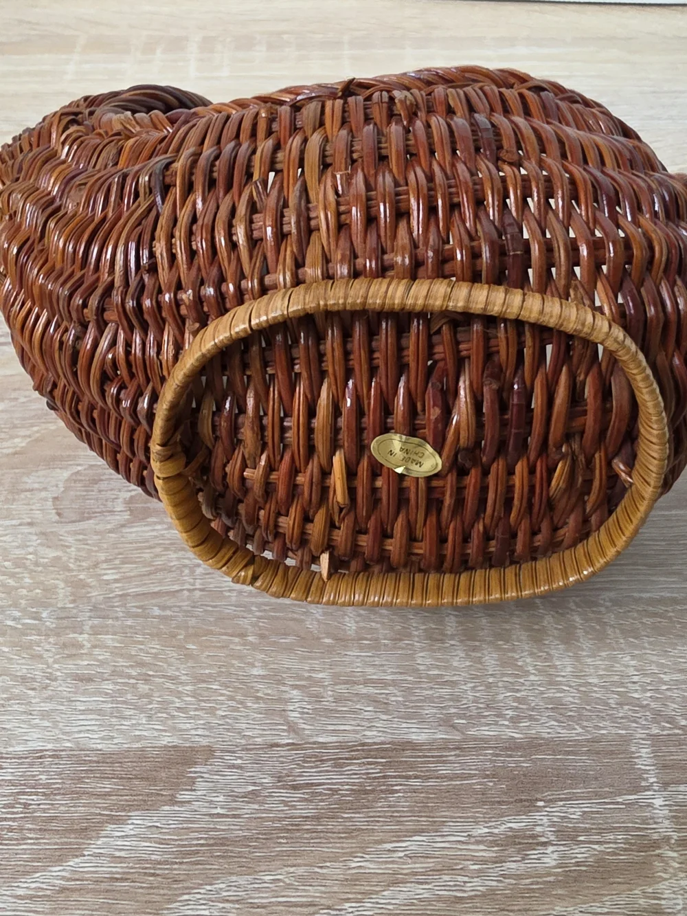 Vintage AVON Wicker Hare Woven Rattan Decor Basket Bunny Rabbit Easter Spring